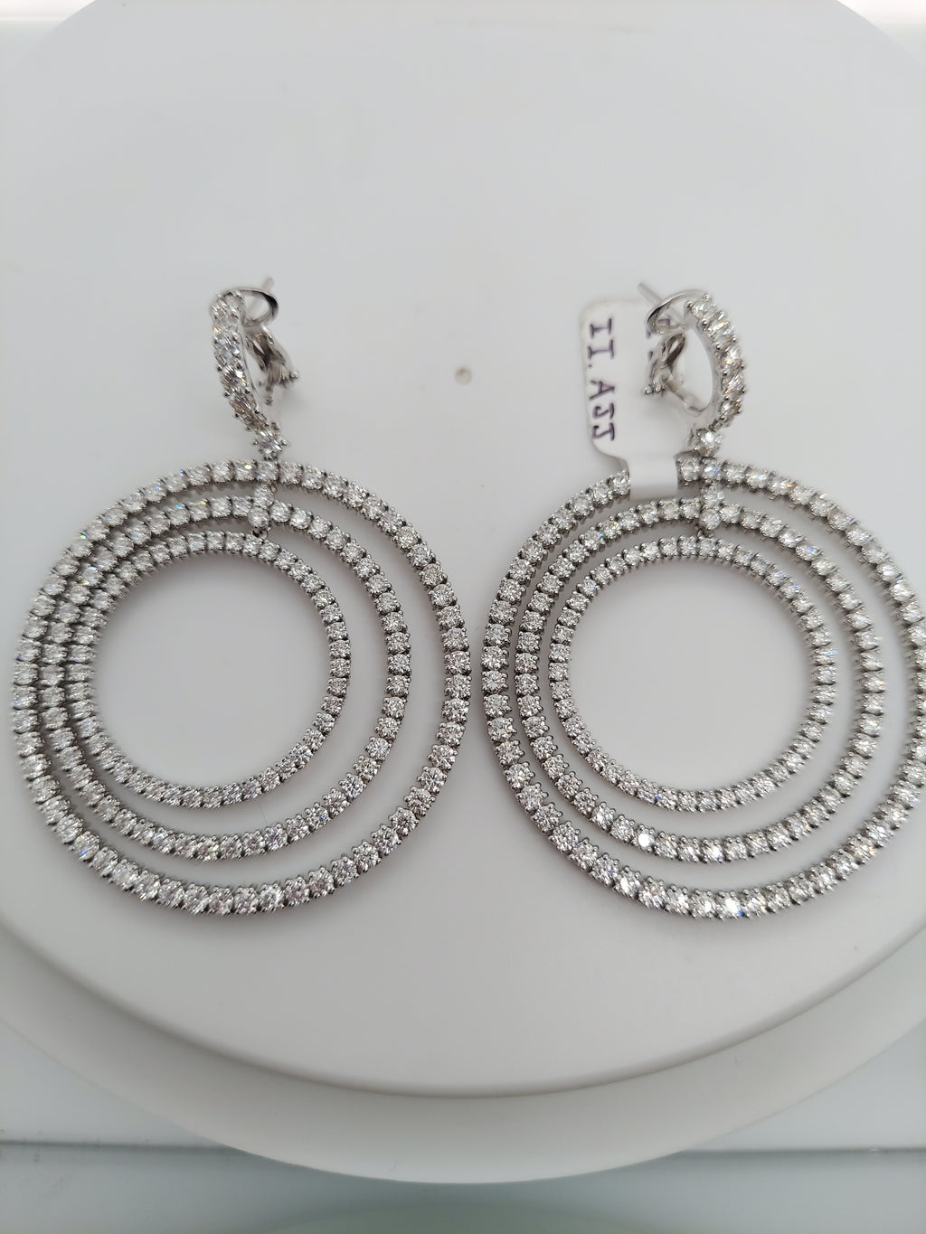 12.16 Carat Diamond Hanging Earrings
