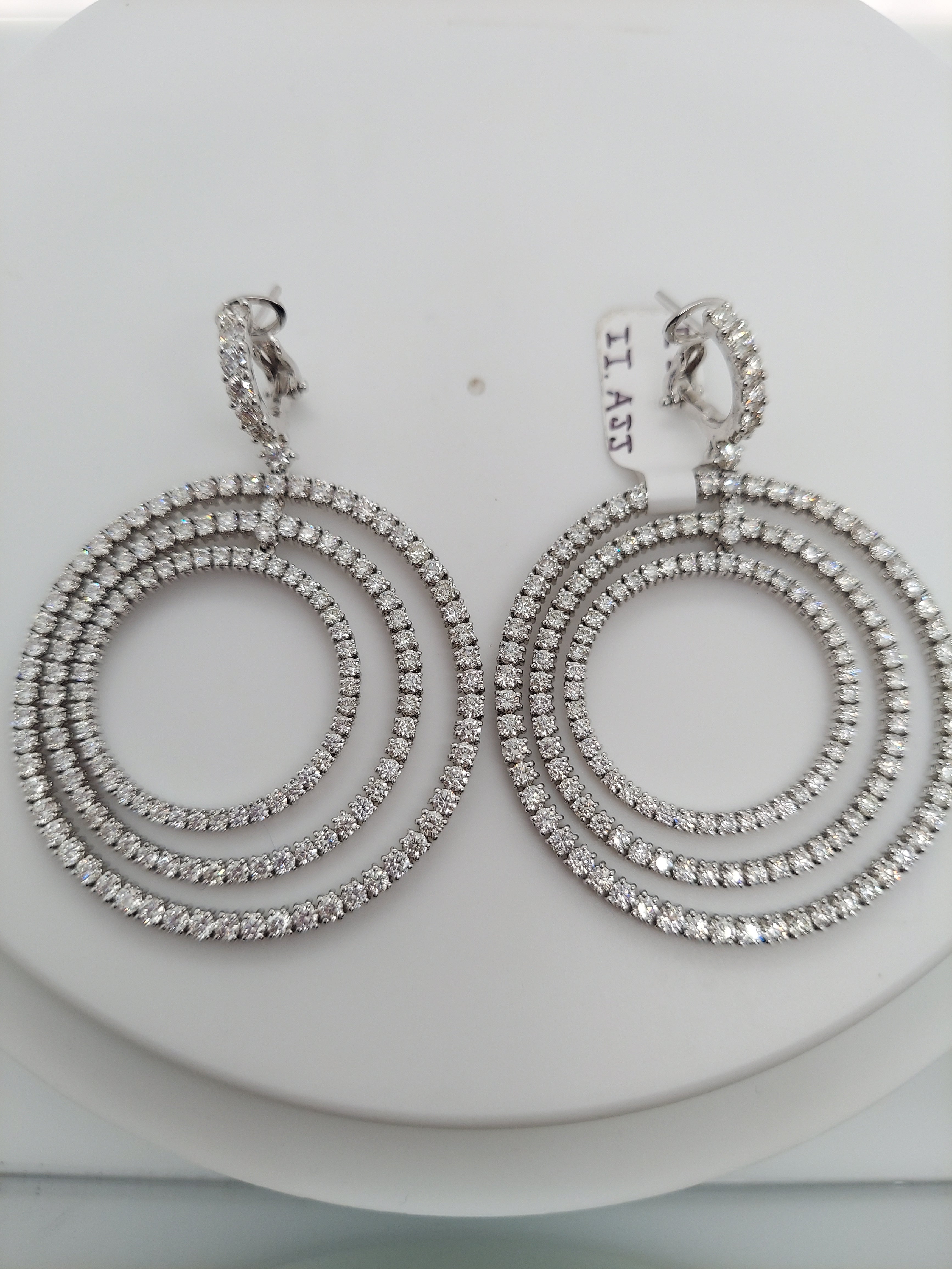 12.16 Carat Diamond Hanging Earrings