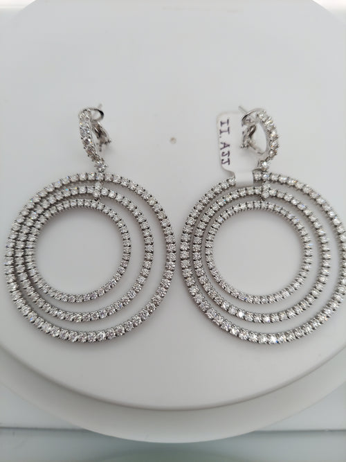 12.16 Carat Diamond Hanging Earrings