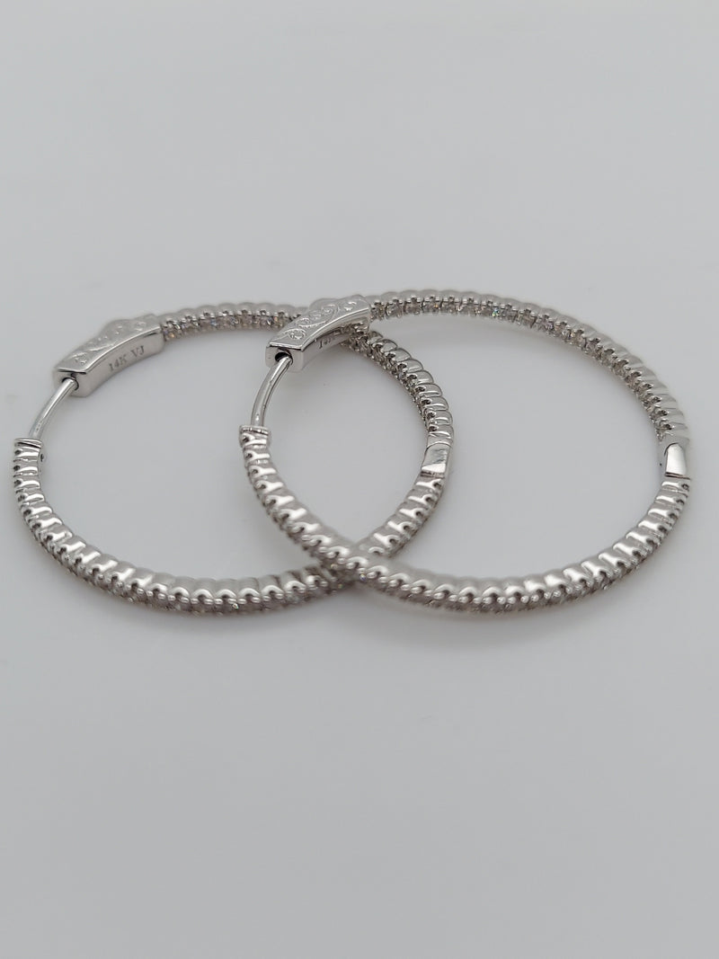 Diamond Hoop Earrings Inside Out