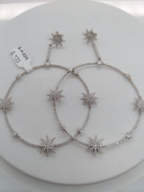 Diamond Stars Hoop Earrings