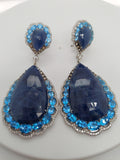 Gemstones & Diamonds Drop Earrings