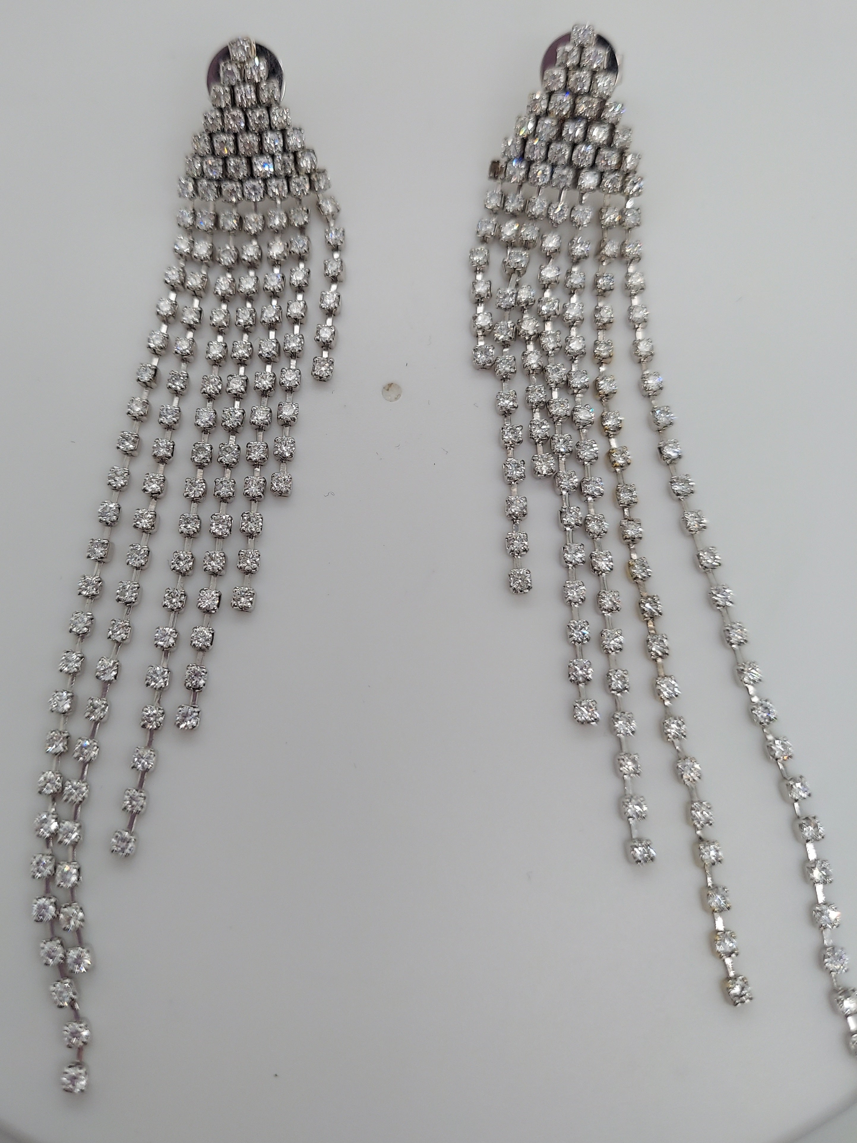 16 Carat Diamond Hanging Earrings