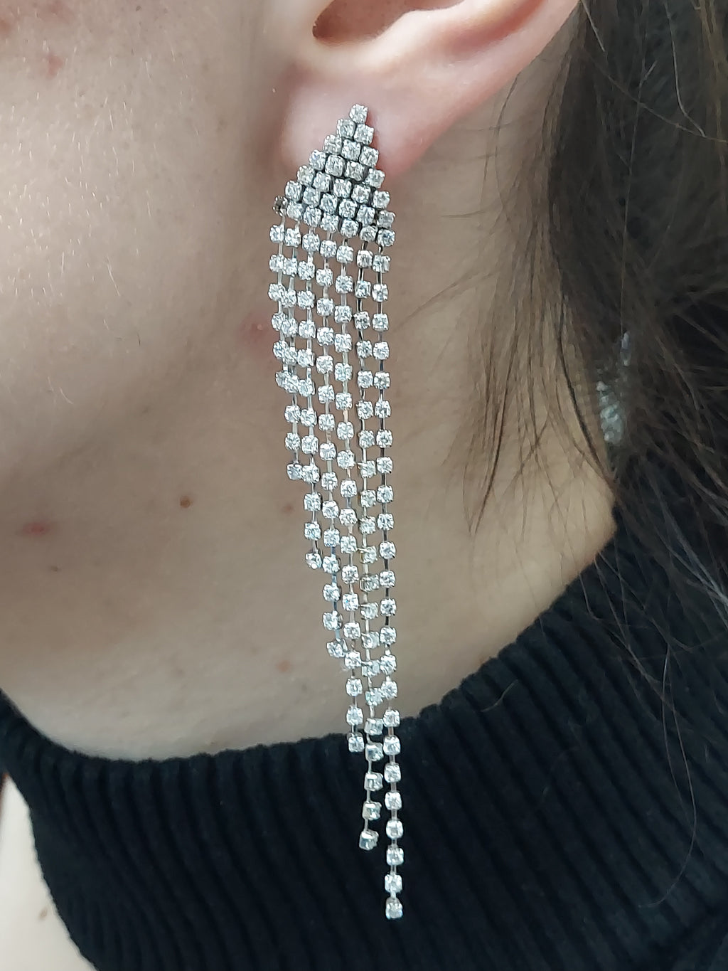16 Carat Diamond Hanging Earrings