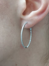 Diamond Hoop Earrings Inside Out