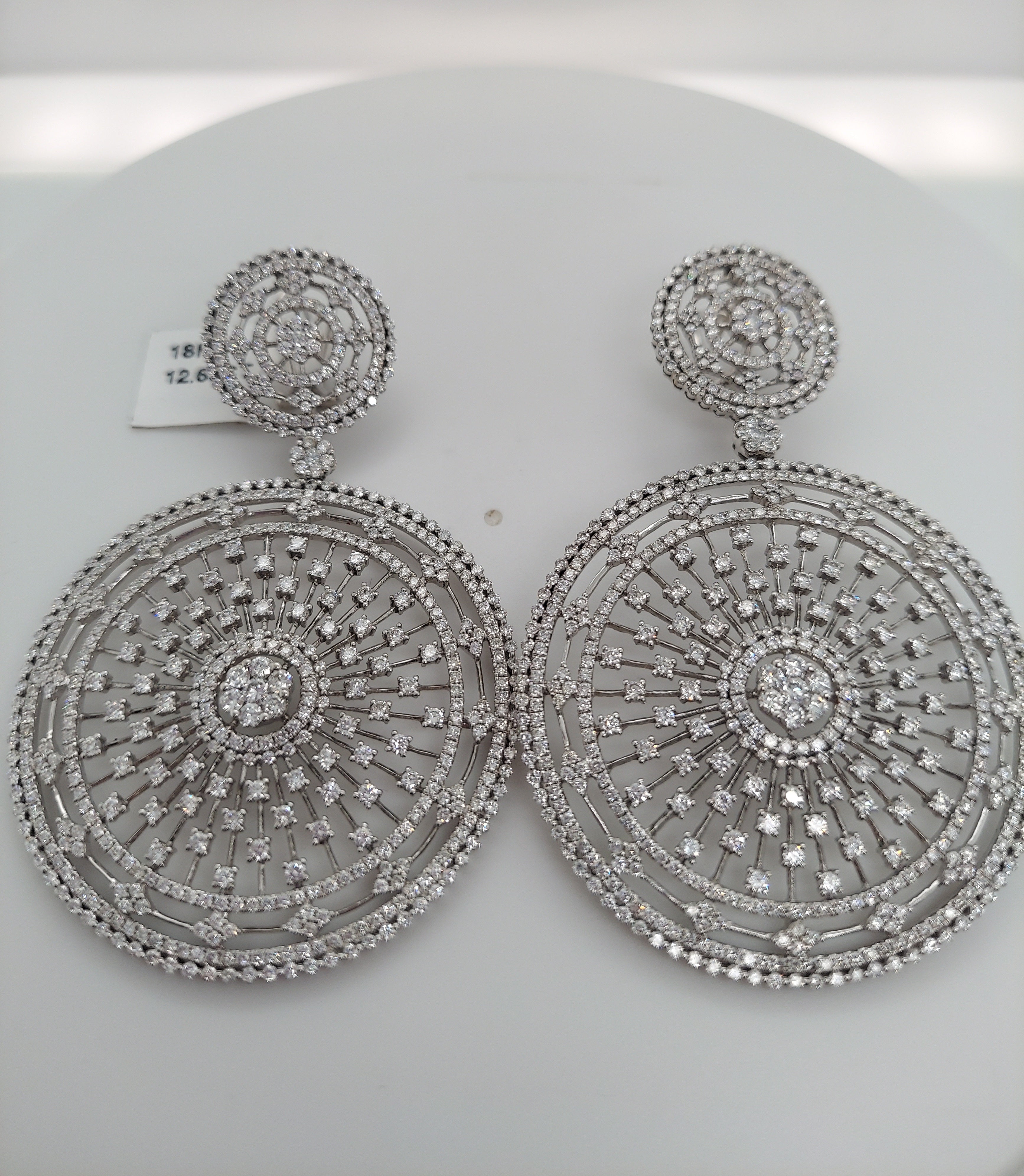 12.65 Carat Diamond Drop Earrings