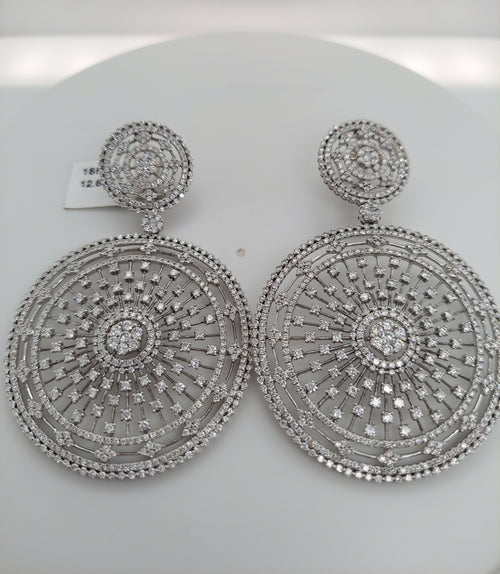 12.65 Carat Diamond Drop Earrings