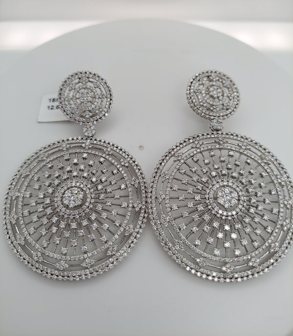 12.65 Carat Diamond Drop Earrings