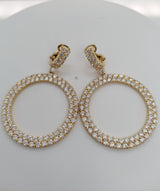 15 Carat Diamond Hoop Hanging Earrings