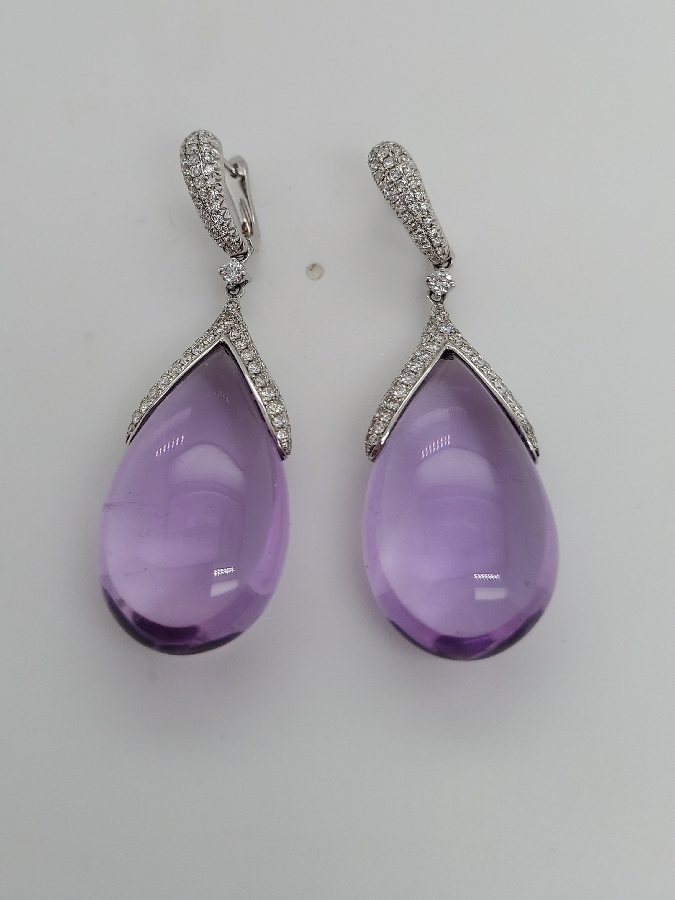 Tourmaline & Diamond Drop Earrings