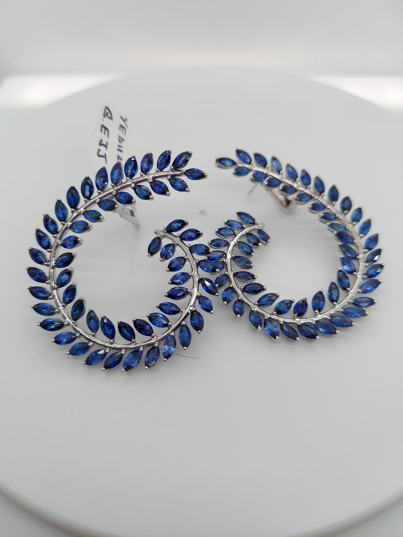 Blue Sapphire Fashion Earrings