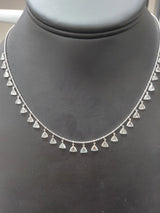 8 Carat Trillion Rose Cut Diamond Necklace