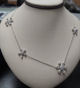 5 Carat Diamond Flower Necklace