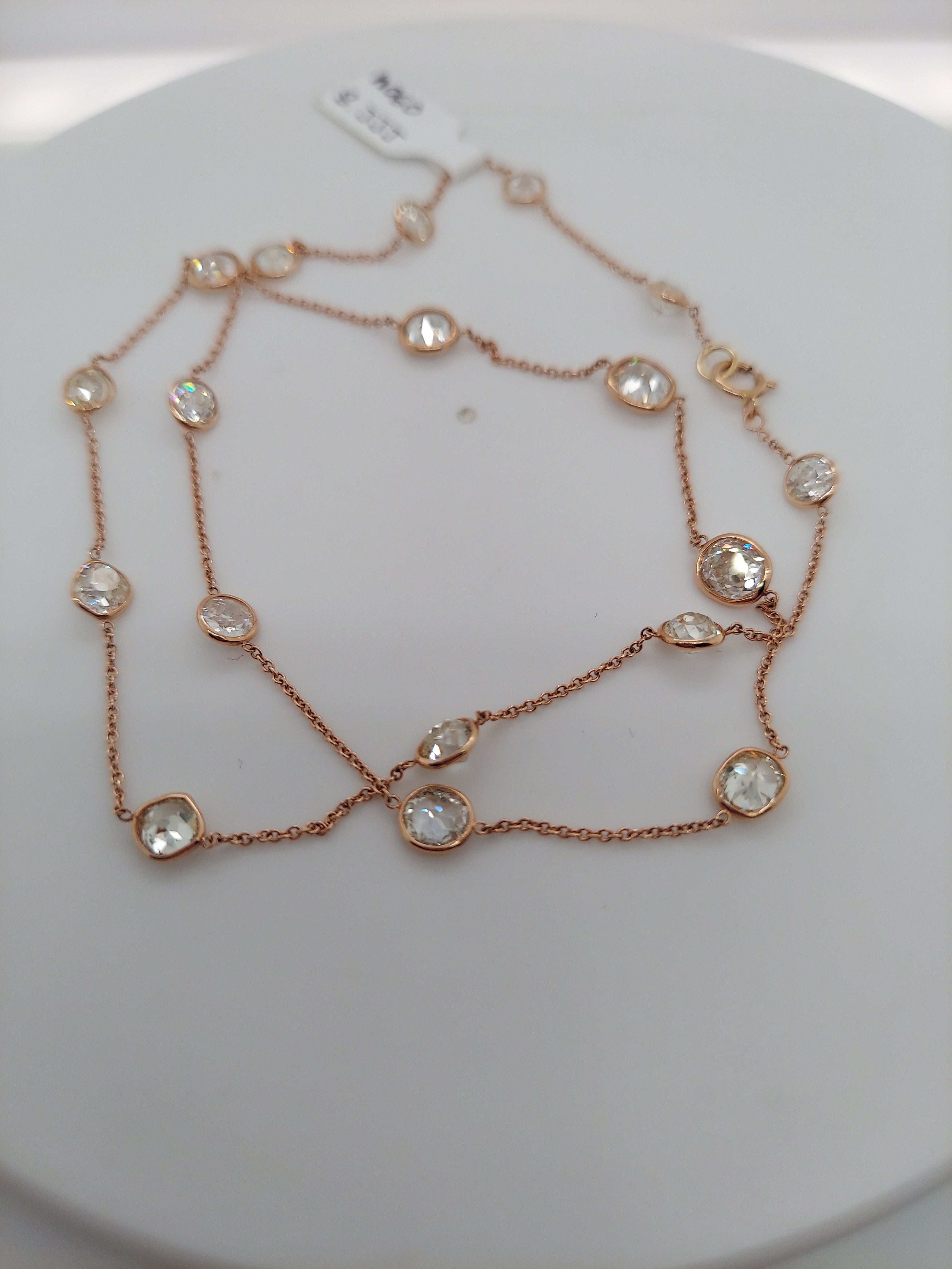 10 Carat Diamond By The Yard Necklace