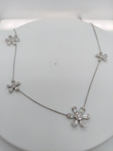 5 Carat Diamond Flower Necklace