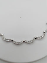 7.5 Carat Baguette Cut Diamond Tennis Necklace