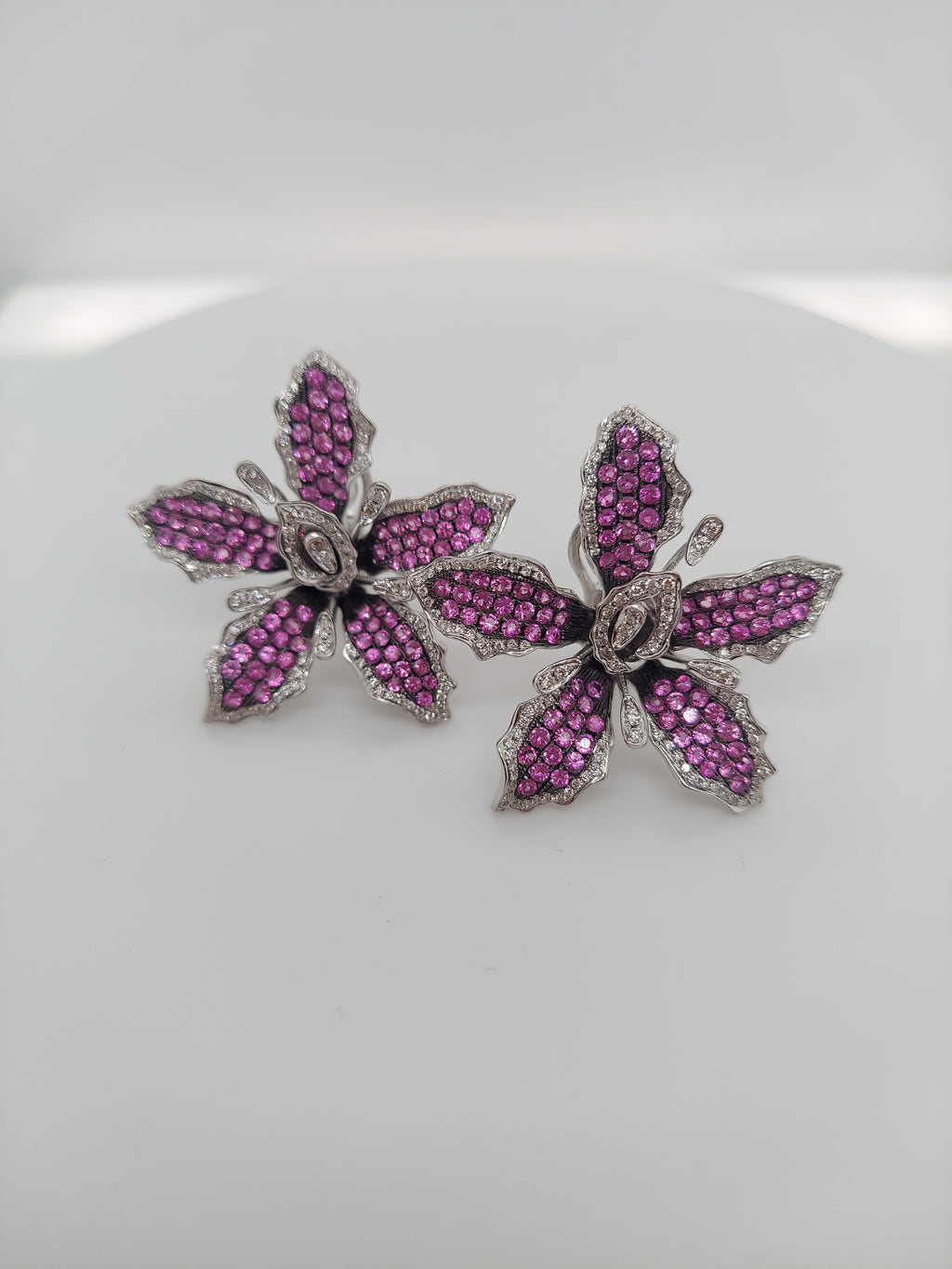 Diamond Flower Earrings