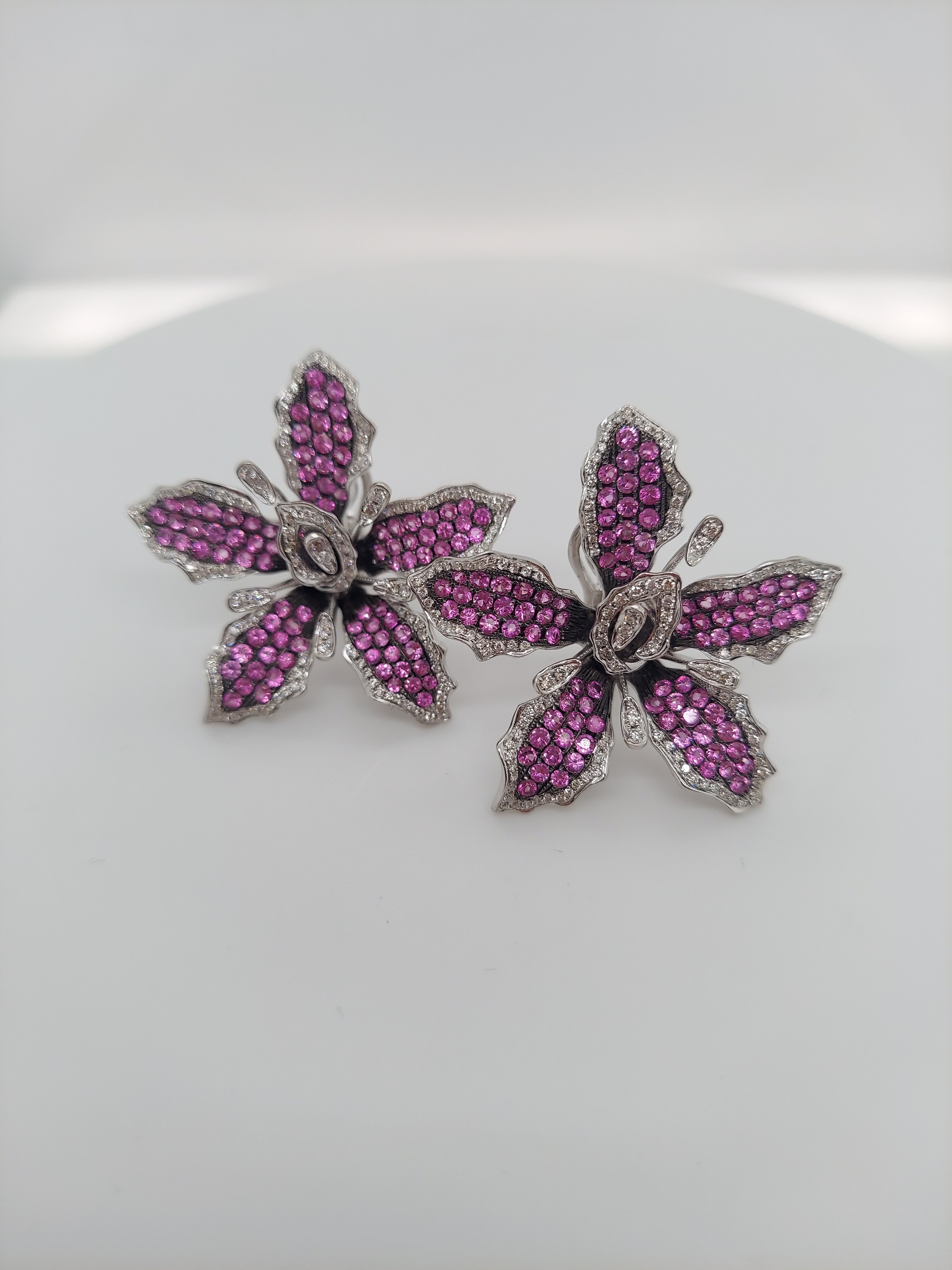 Diamond Flower Earrings