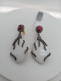 Gemstones & Diamonds Drop Earrings
