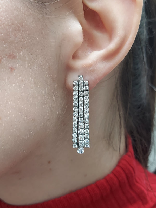 4.25 Carat Diamond Drop Earrings