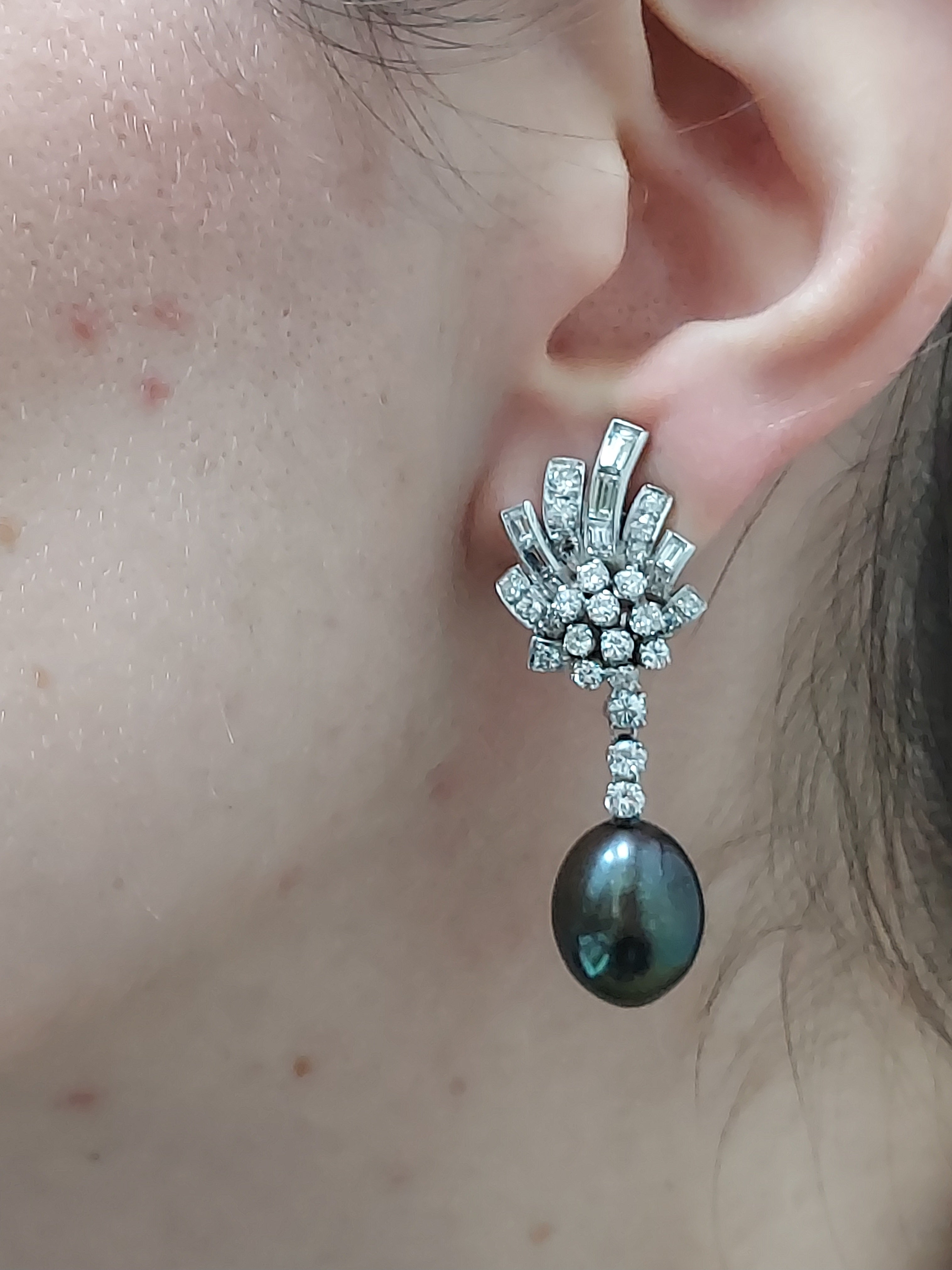 Pearls & Diamonds Drop Earrings