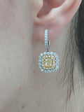 Fancy Yellow Diamond Drop Earrings
