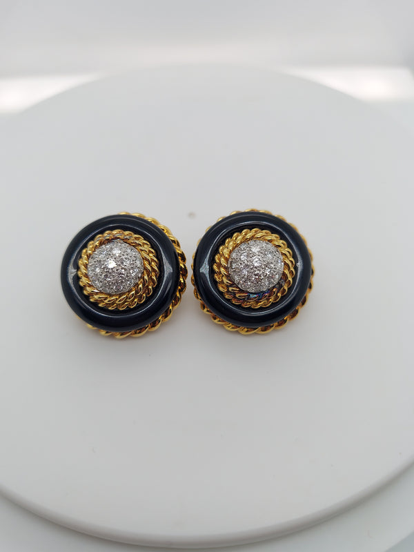 Van Cleef & Arpels Diamond Clip On Earrings