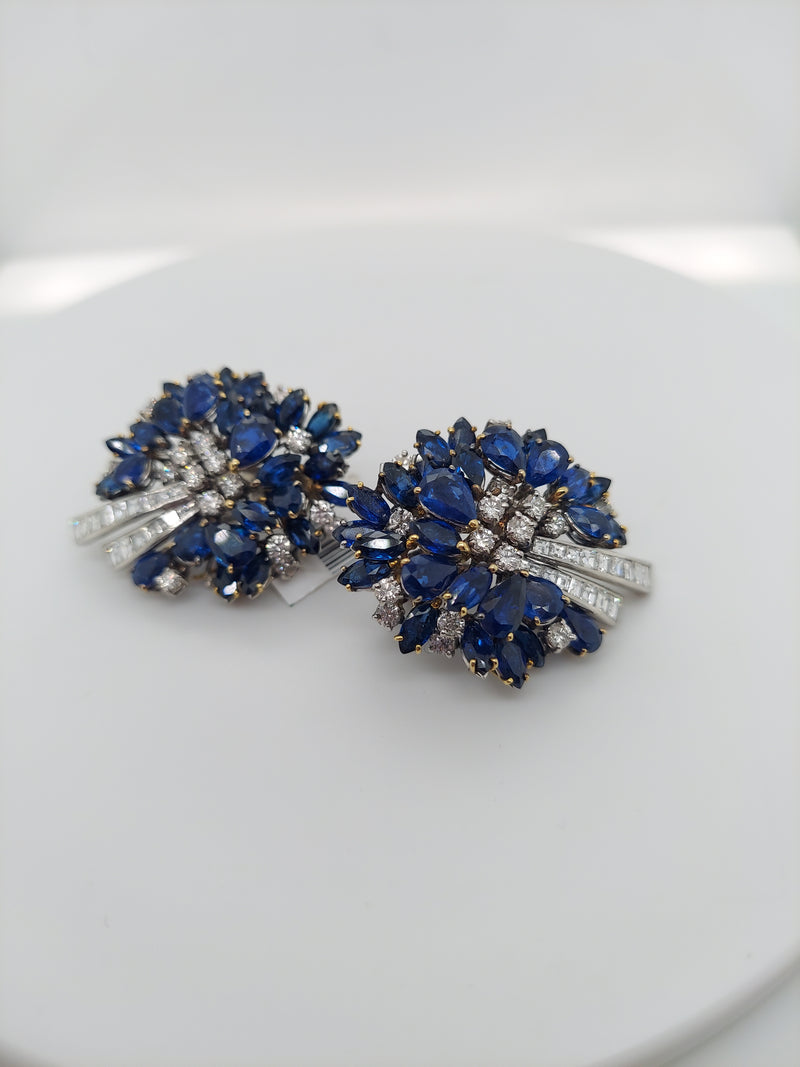 Sapphire & Diamond Earrings