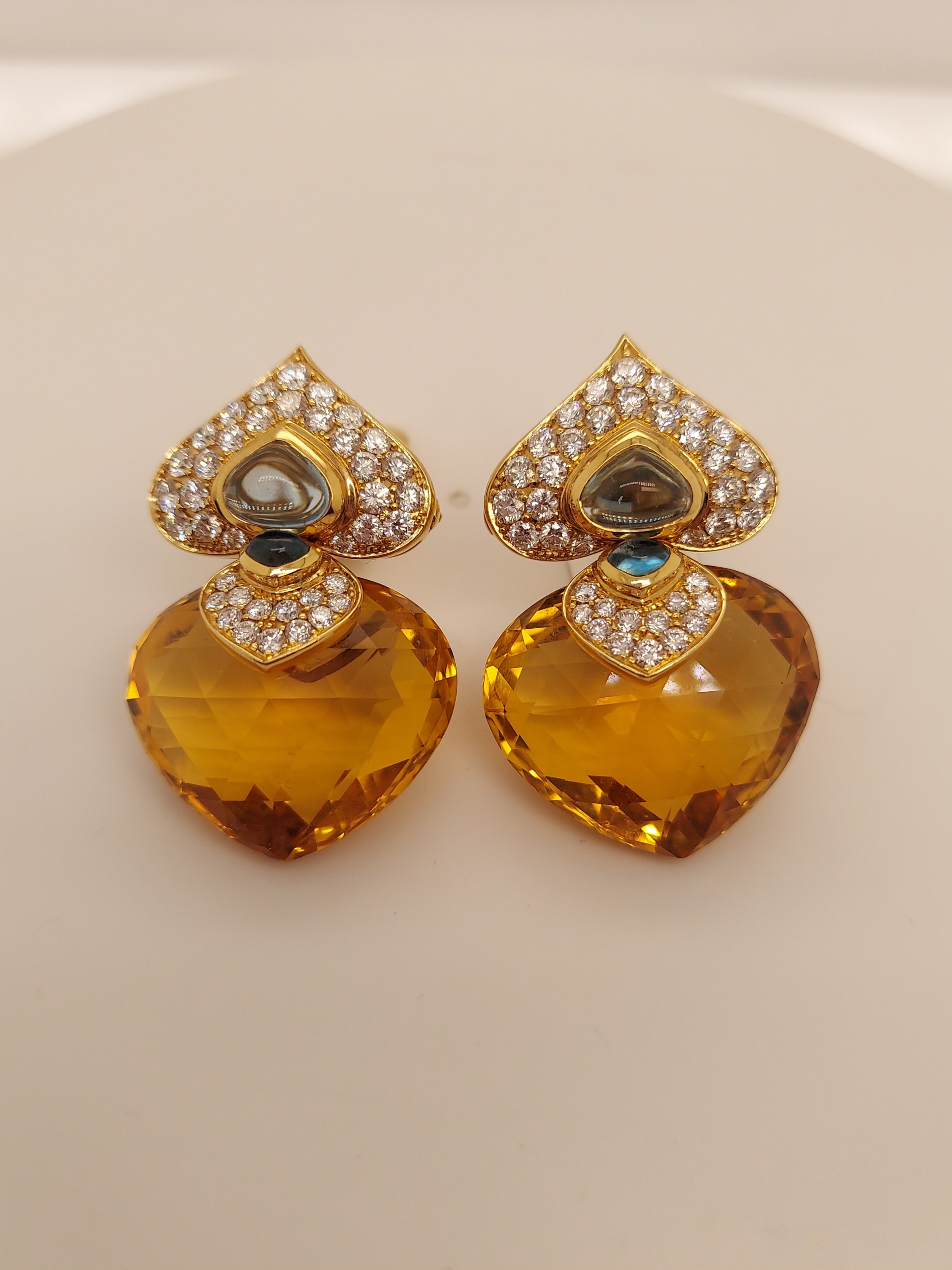 Marina B Diamond & Gemstone Drop Earrings