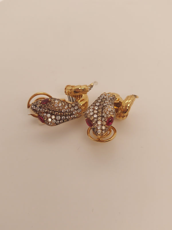 Crivelli Diamond Snake Earrings