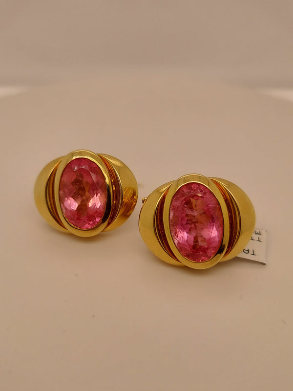 Marina B. Gemstone Art Deco Clip On Earrings