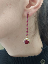 Casato Ruby & Diamond Drop Earrings