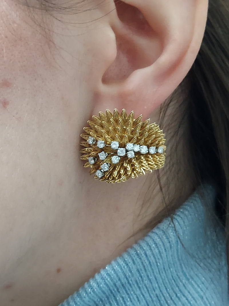 Tiffany Sea Urchin Diamond Earrings