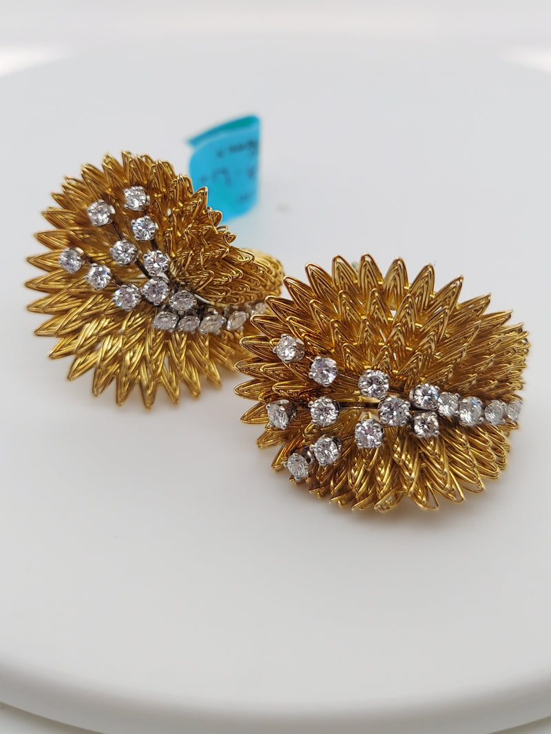 Tiffany Sea Urchin Diamond Earrings