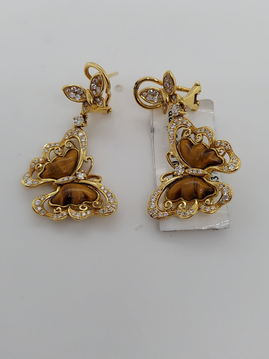 Butterly Diamond Drop Earrings