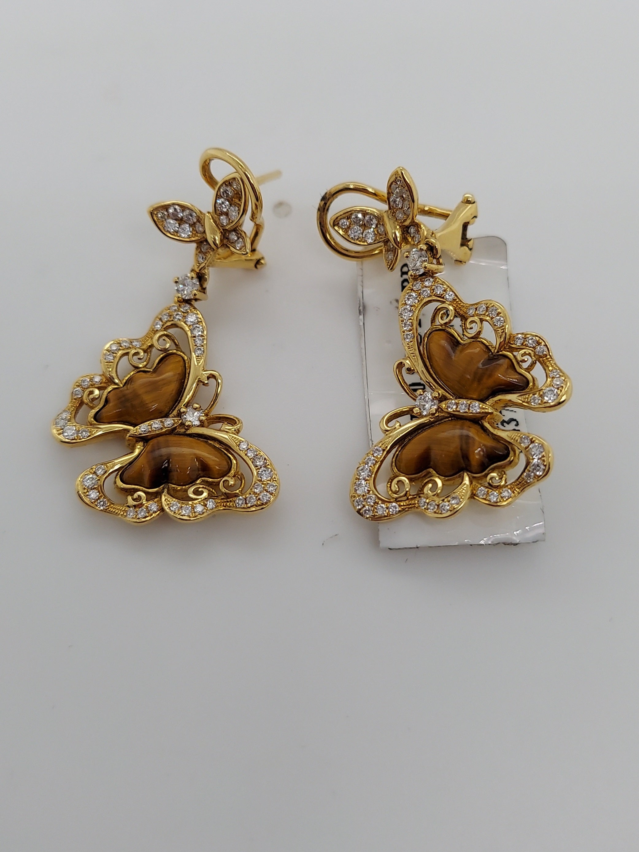 Butterly Diamond Drop Earrings