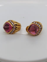 Bvlgari Gemstone & Diamond Earrings