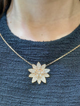 Diamond Flower Pendant