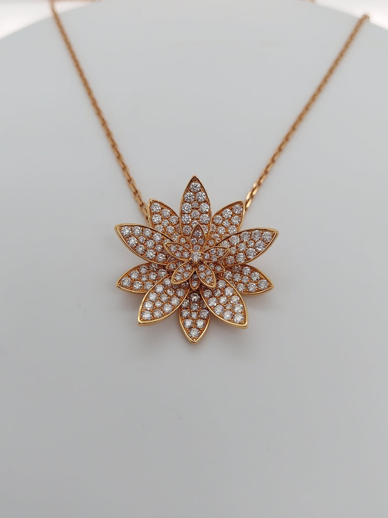 Diamond Flower Pendant