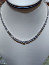 22.5 Carat Graduated Diamond Tennis Necklace