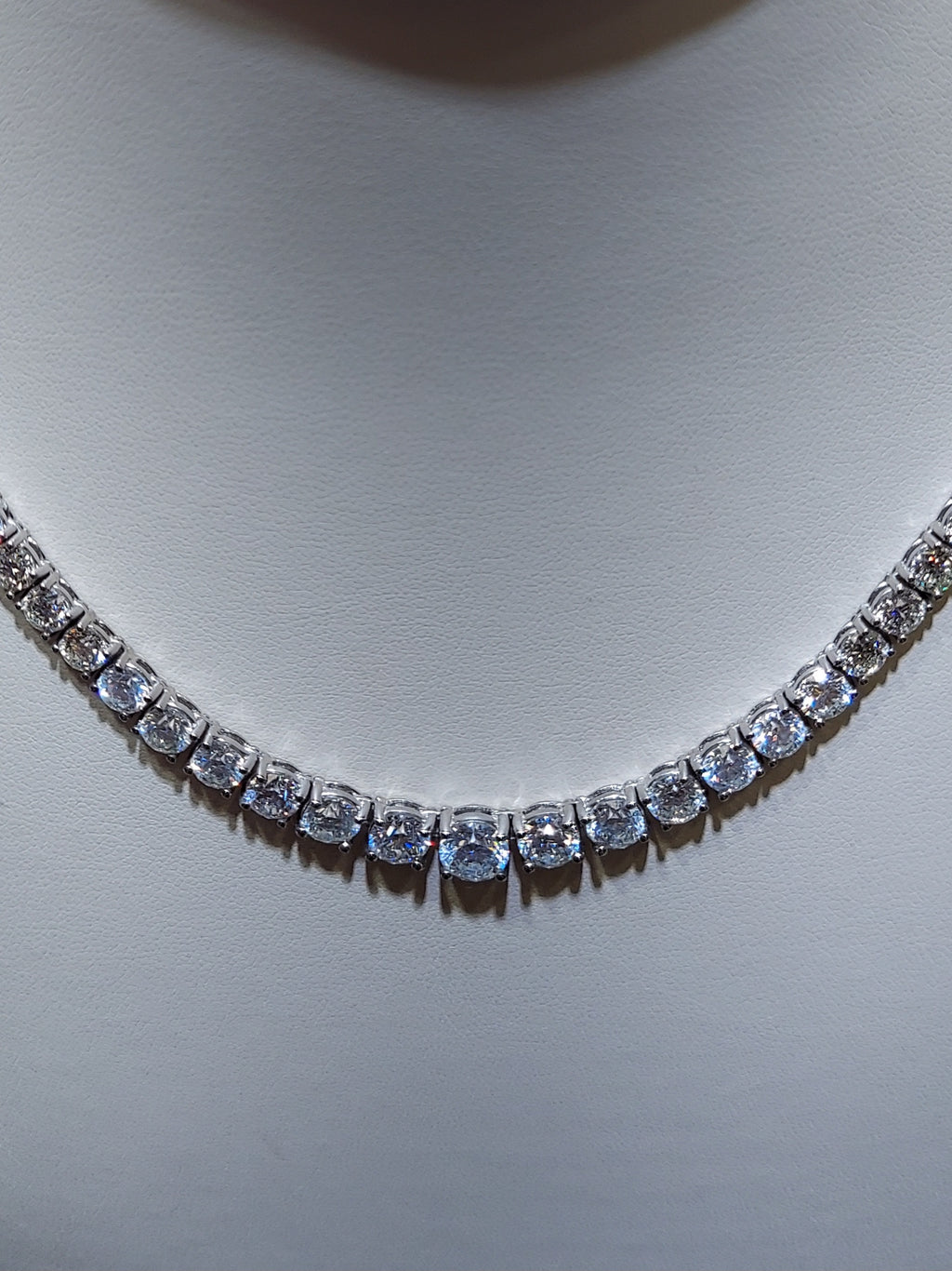 21 Carat Graduated Diamond Tennis Necklace