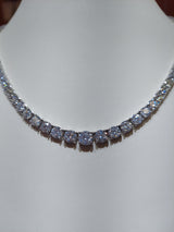 22.5 Carat Graduated Diamond Tennis Necklace