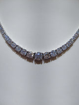 22.5 Carat Graduated Diamond Tennis Necklace