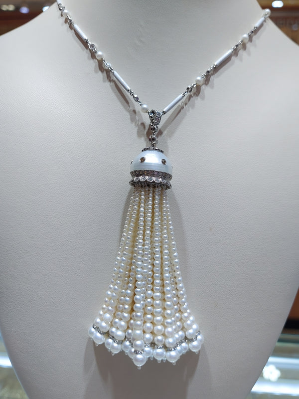 Diamond & Pearl Necklace