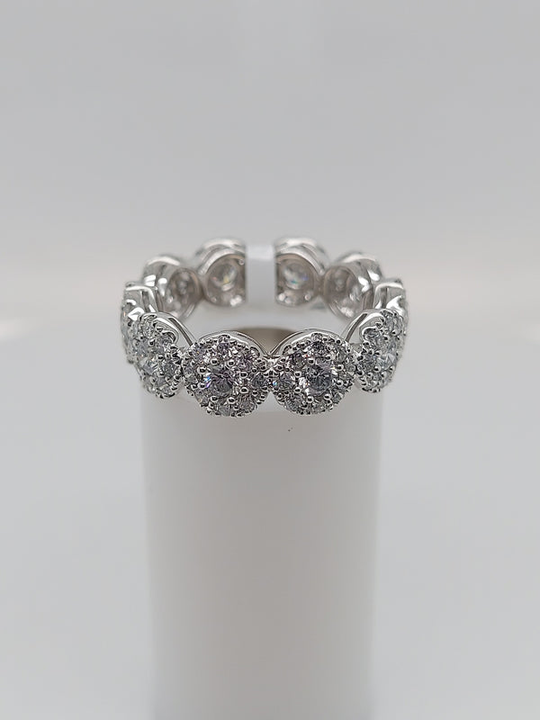 2.54 Carat Cluster Diamond Eternity Band