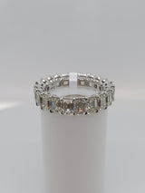 6.70 Carat Emerald Cut Diamond Eternity Band