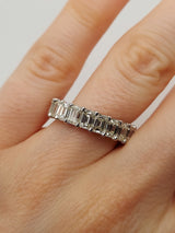 6.70 Carat Emerald Cut Diamond Eternity Band