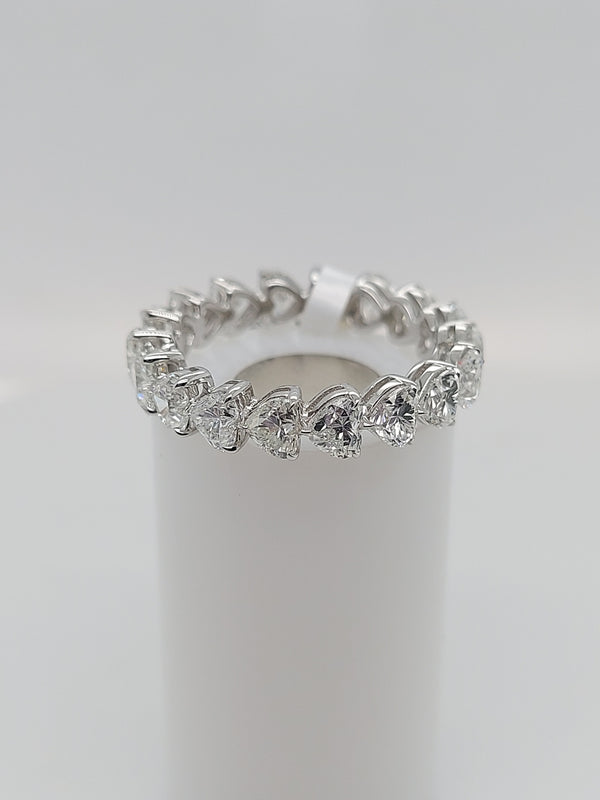 Heart Shaped Diamond Eternity Band