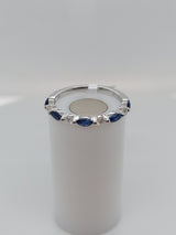 Sapphire & Diamond Stacable Band