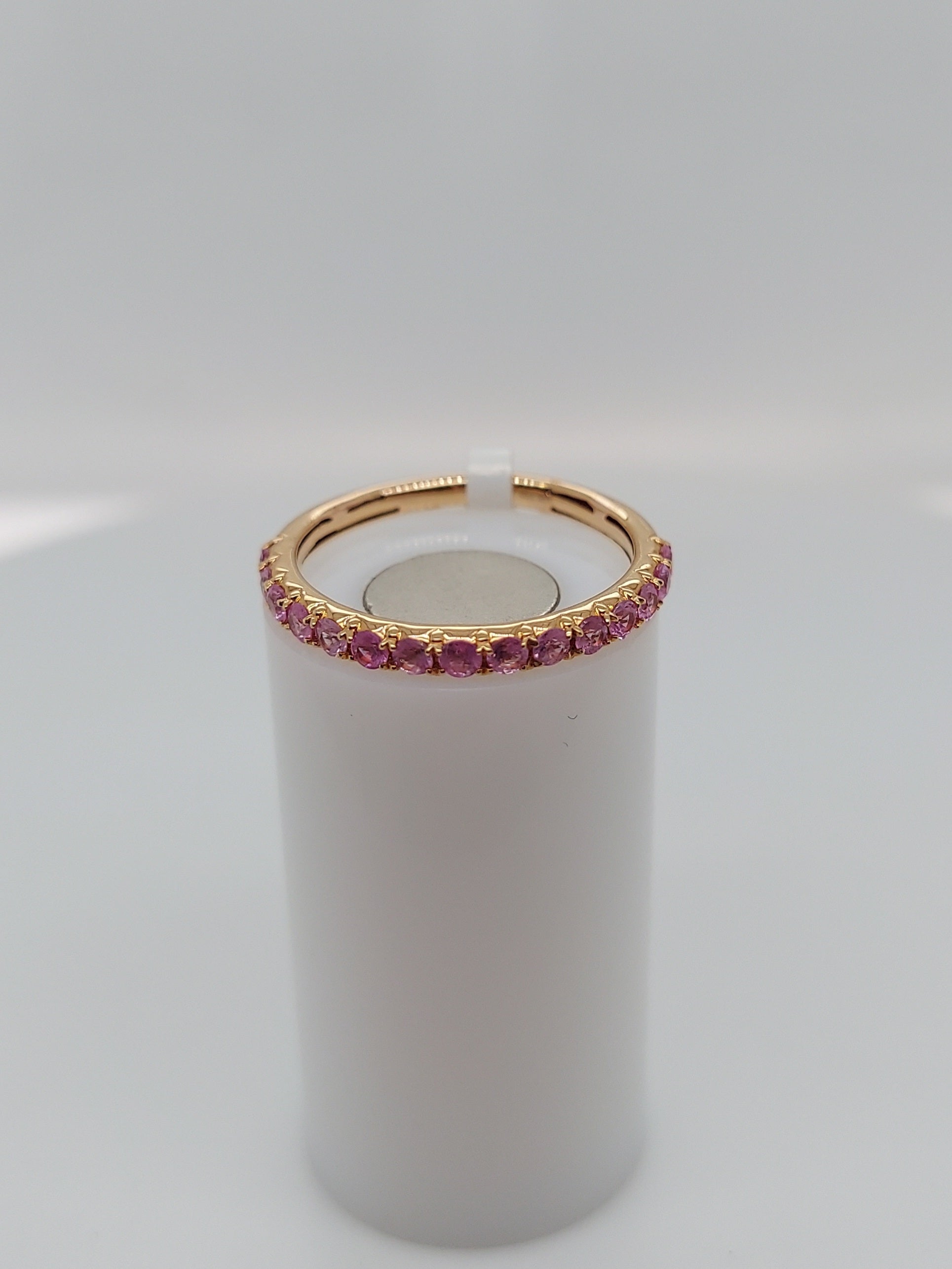 Pink Sapphire Stackable Band
